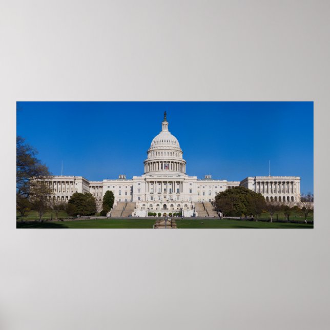 United States Capitol Building Full Western View Poster (Front)