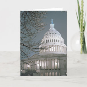United States Capitol Building in Winter Dress Card