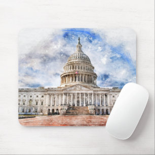 United States Capitol close up in Washington DC Mouse Mat