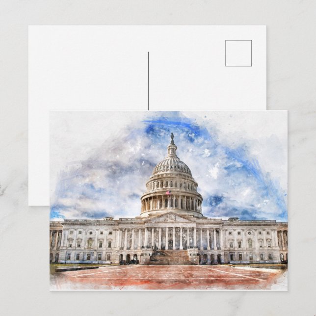 United States Capitol close up in Washington DC  Postcard (Front/Back)