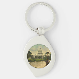 United States Capitol from Library Steps Date 1898 Key Ring