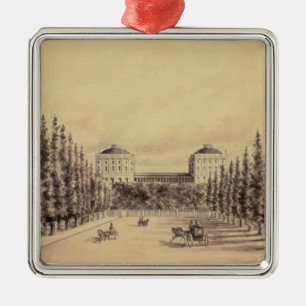 United States Capitol from Pennsylvania Avenue Metal Tree Decoration