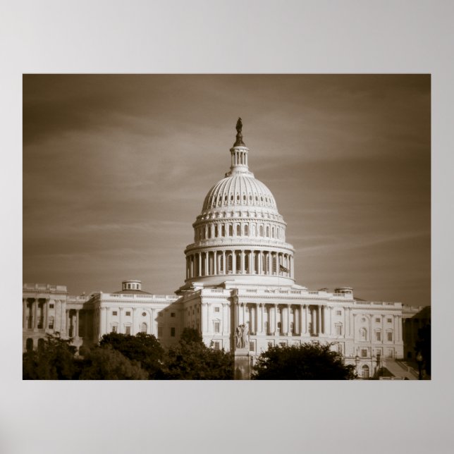 United States Capitol Old Time Print (Front)