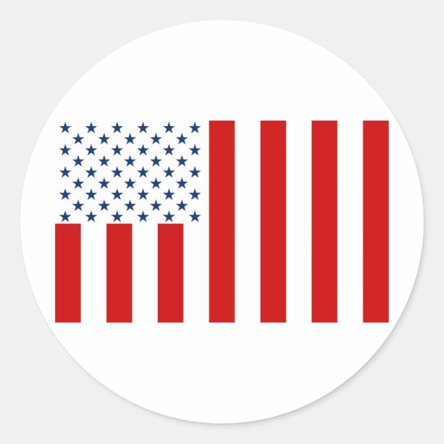 United States Civil Flag Sons of Liberty Variation Classic Round Sticker (Front)
