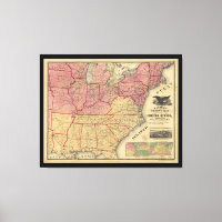 United States Civil War Map by Charles Magnus 1862