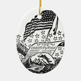 United States Constitution Ceramic Tree Decoration