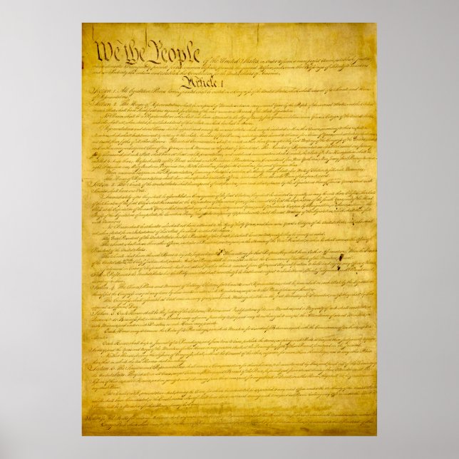 United States Constitution Print (Front)