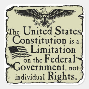 United States Constitution Square Sticker