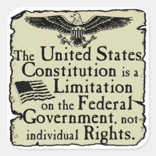 United States Constitution Square Sticker