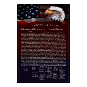 United States Declaration of Independence 1776 Poster