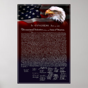 United States Declaration of Independence 1776 Poster