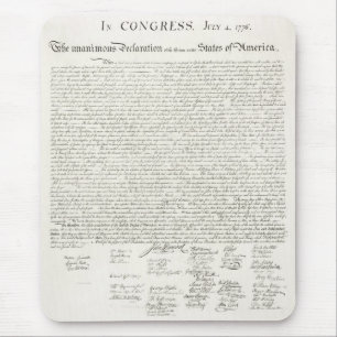 United States Declaration of Independence Mouse Mat