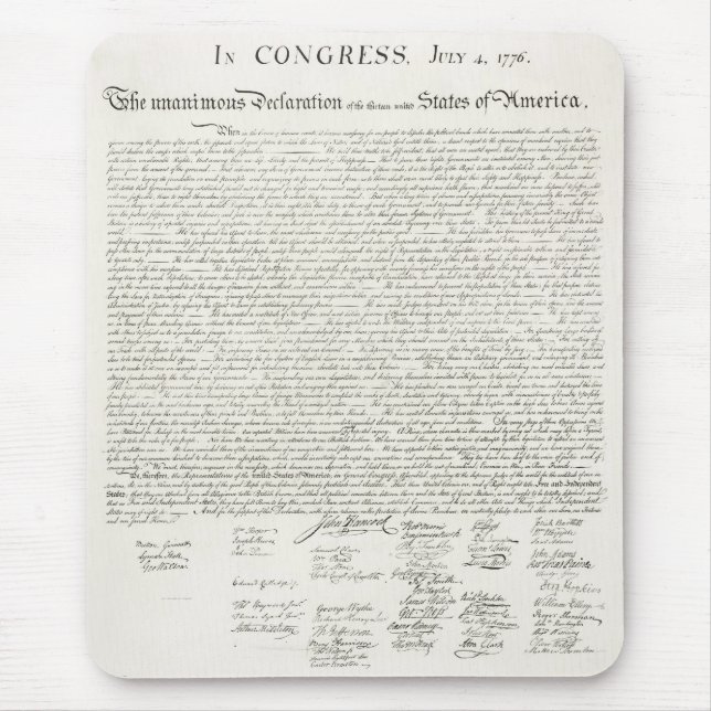 United States Declaration of Independence Mouse Mat (Front)