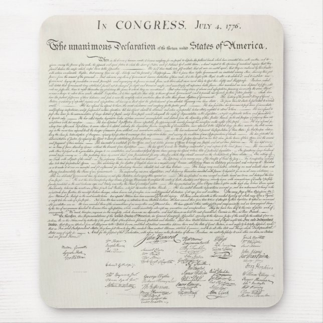 United States Declaration of Independence Mouse Mat (Front)