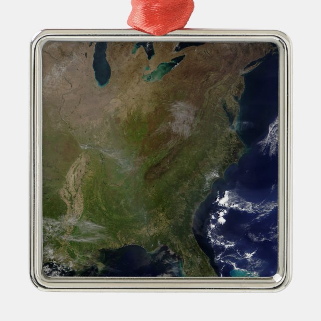 United States East Coast 2 Metal Tree Decoration (Front)