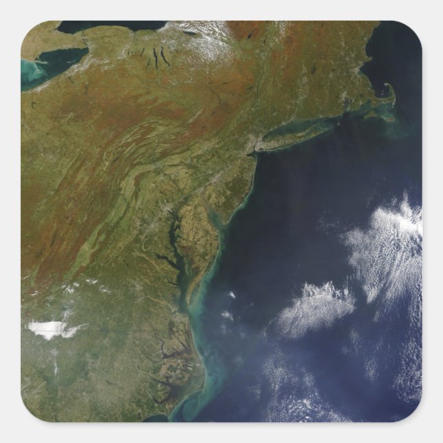 United States East Coast Square Sticker (Front)