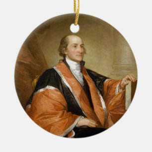 United States First Supreme Court Justice John Jay Ceramic Tree Decoration