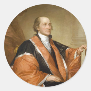 United States First Supreme Court Justice John Jay Classic Round Sticker