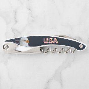 United States flag and bald eagle Corkscrew