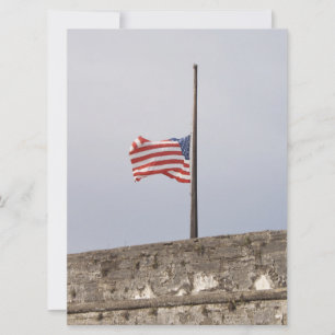 United States Flag at Half-Mast (USA) Card