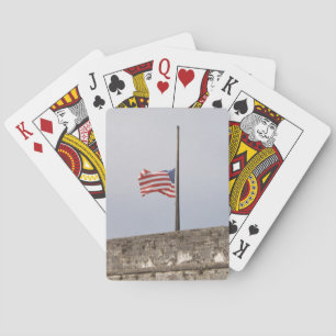 United States Flag at Half-Mast (USA) Playing Cards