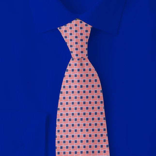 United States Flag Brick Pattern Tie (Creator Uploaded)