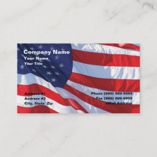 United States Flag Business Card