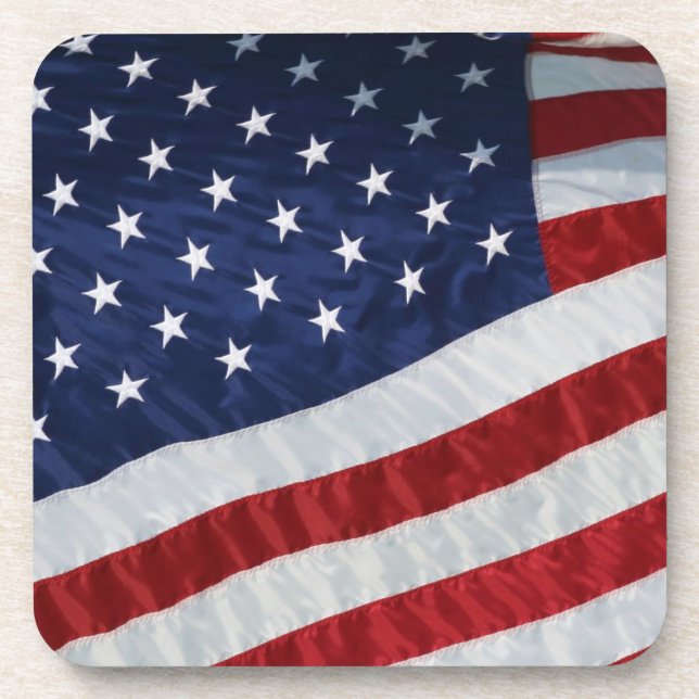 United States Flag Cork Coaster Set (Front)