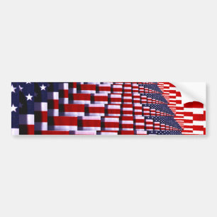 United States Flag-digital art_ Bumper Sticker