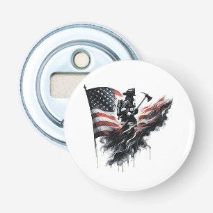 United States Flag. Firefighter Bottle Opener