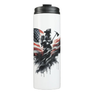 United States Flag. Firefighter Thermal Tumbler