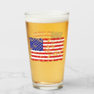 United States Flag Glass