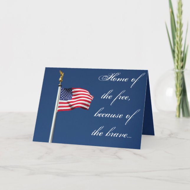 UNITED STATES FLAG HOLIDAY CARD (Front)