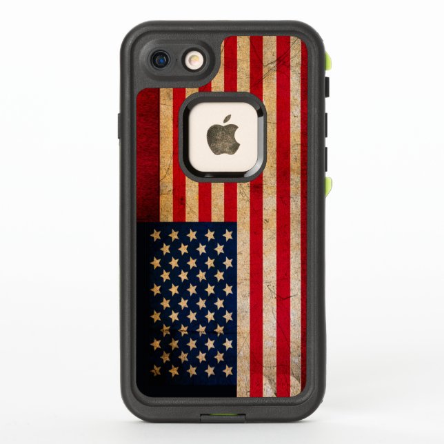 United States Flag in Grunge LifeProof iPhone Case (Back)
