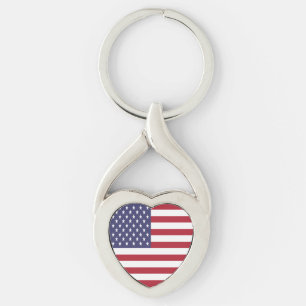 United States Flag Key Ring