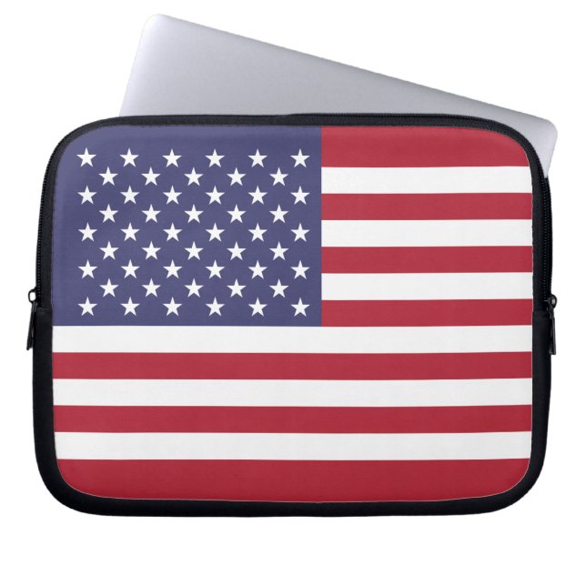 United States Flag Laptop Sleeve (Front)
