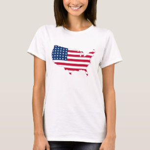 United States Flag Map T-Shirt