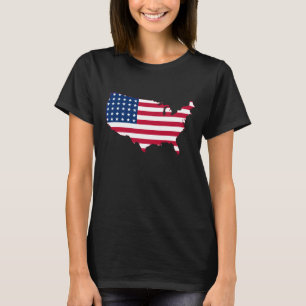 United States Flag Map T-Shirt