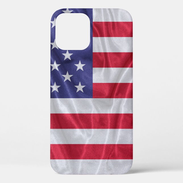 United States flag pattern on the fabric texture,  Case-Mate iPhone Case (Back)