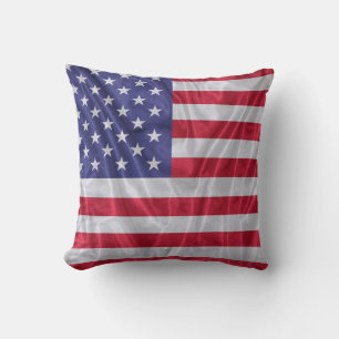 United States flag pattern on the fabric texture, Cushion