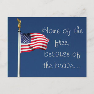 UNITED STATES FLAG POSTCARD