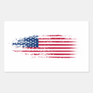 United states flag rectangular sticker
