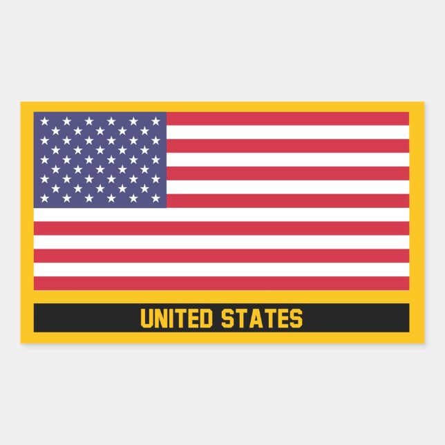 United States Flag Rectangular Sticker (Front)