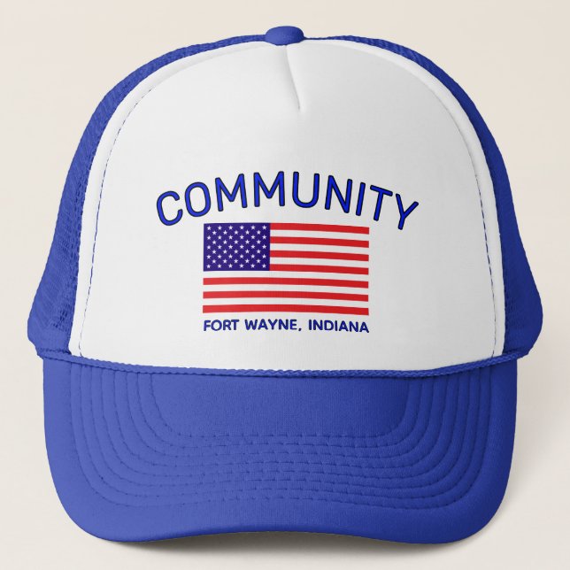 United States Flag Trucker Hat (Customise It!) (Front)