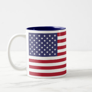 United States Flag Two-Tone Coffee Mug