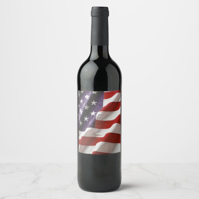 United States Flag Wine Label (Front)