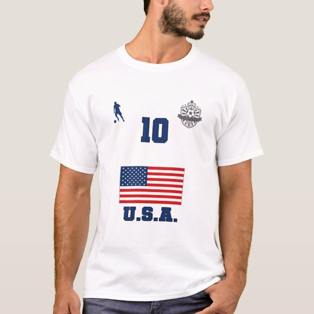 United States Football Soccer Team USMNT 10 T-Shirt (Front)