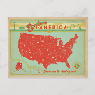 United States   From Sea to Shining Sea Postcard