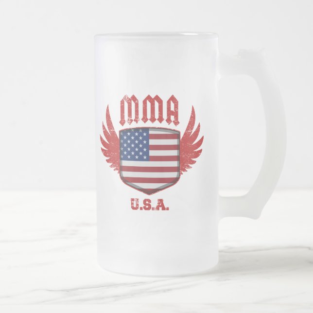 United States Frosted Glass Beer Mug (Right)