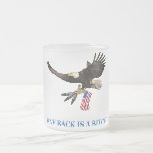 United States Frosted Glass Coffee Mug